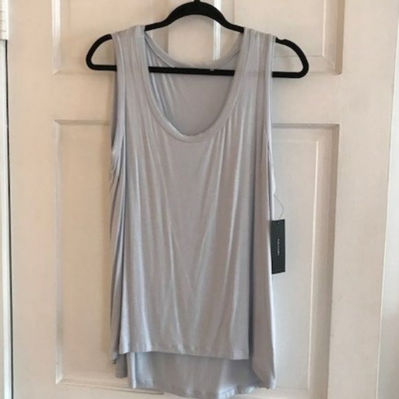 🆕 Tahari pale blue hi low tank NWT - Picture 1 of 5